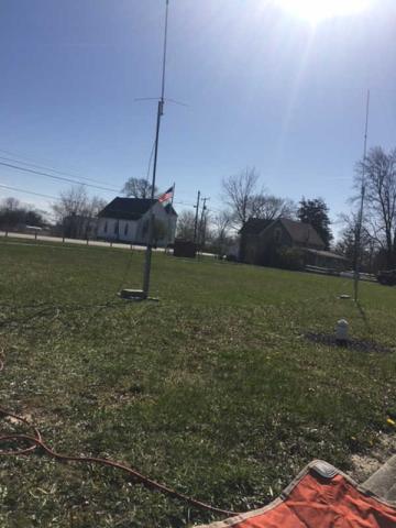 KE8ANW Antennas setup at Washington Township Trustees Building, Byhalia